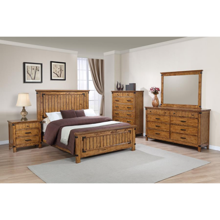 Coaster Brenner 5-piece Bedroom Set Rustic Honey