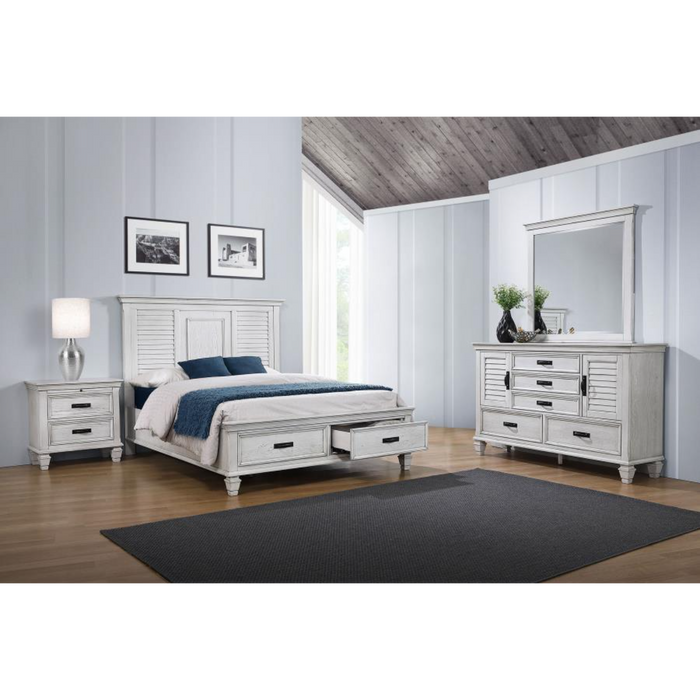 Coaster Franco 4-piece Bedroom Set Distressed White