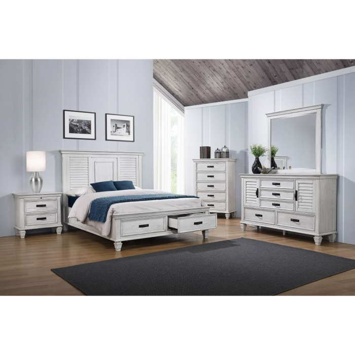 Coaster Franco 5-piece Bedroom Set Distressed White