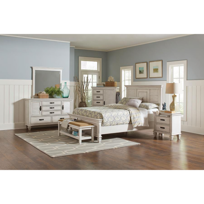 Coaster Franco 4-piece Bedroom Set Distressed White