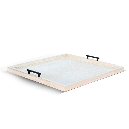 Sunny Designs Square Tessa Ottoman Tray Blonde - Bed & Sofa Hub