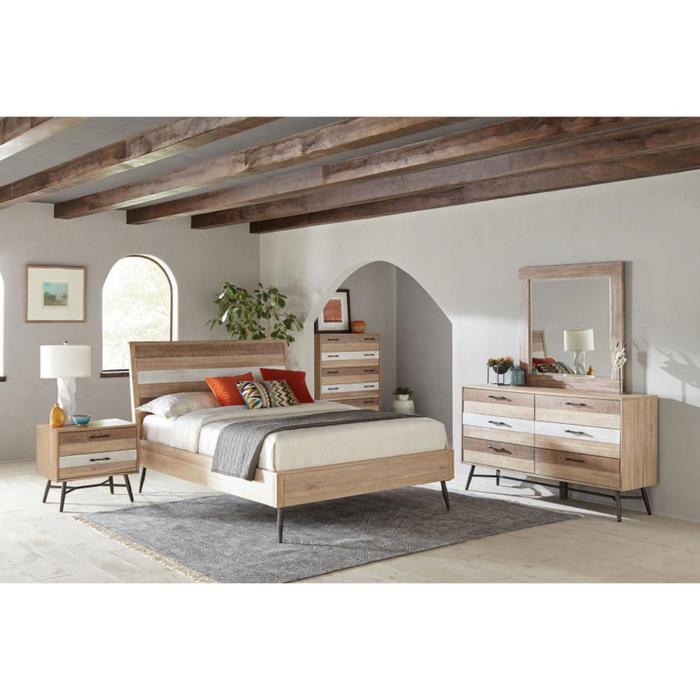 Coaster Marlow 4-piece Bedroom Set Rough Sawn Multi