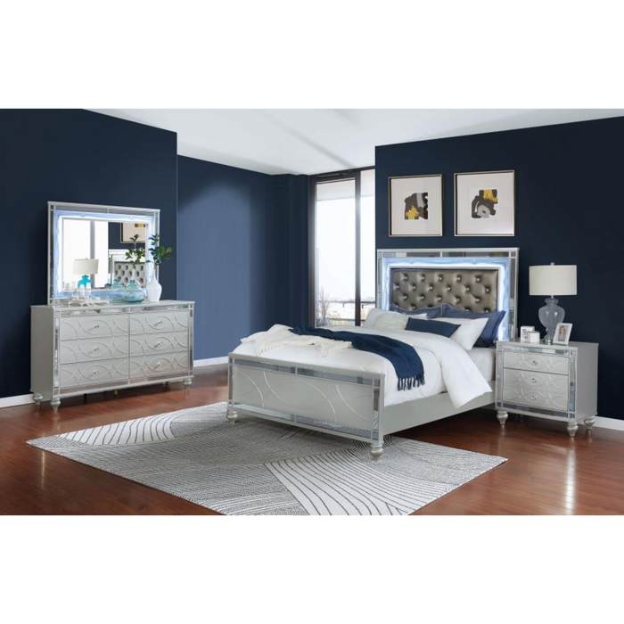 Coaster Gunnison 4-piece Bedroom Set Silver Metallic