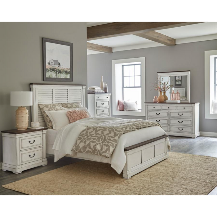 Coaster  Hillcrest 4-piece Bedroom Set Distressed White