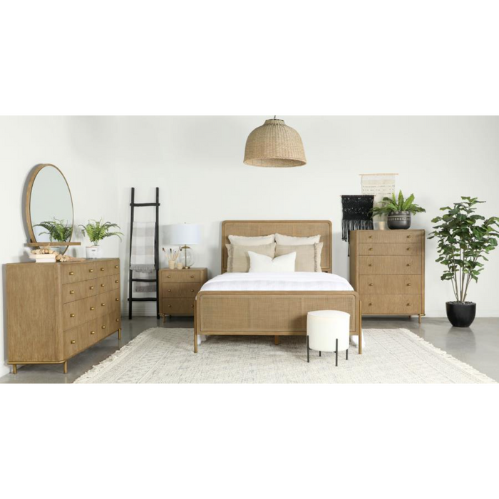 Coaster Arini 4-piece Bedroom Set Sand Wash and Natural Cane