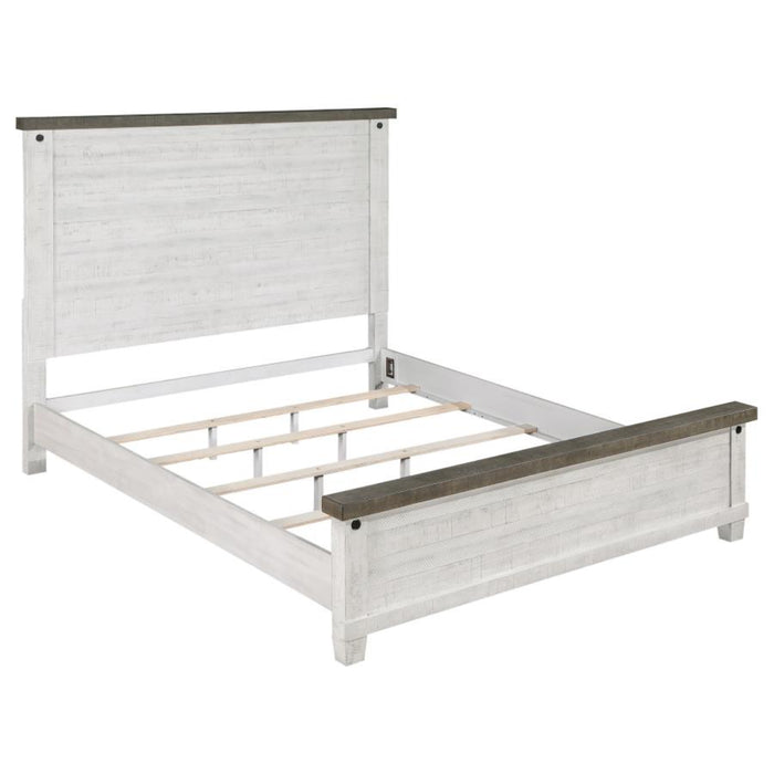 Coaster Lilith 4-piece Bedroom Set Distressed White