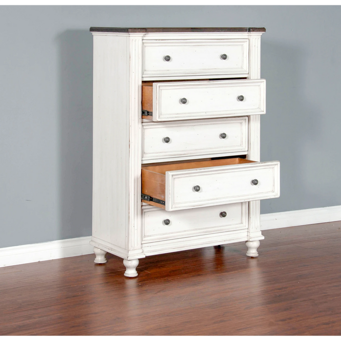 Sunny Designs Carriage House Chest with 5 Drawers European Cottage