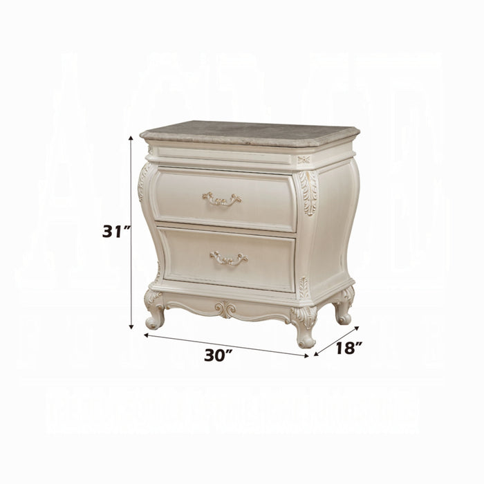 ACME Chantelle Nightstand W/Granite Top