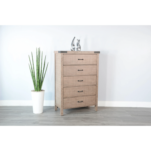 Sunny Designs Desert Rock Modern Mahogany Chest in Desert Rock/Light Brown Desert Rock - Bed & Sofa Hub
