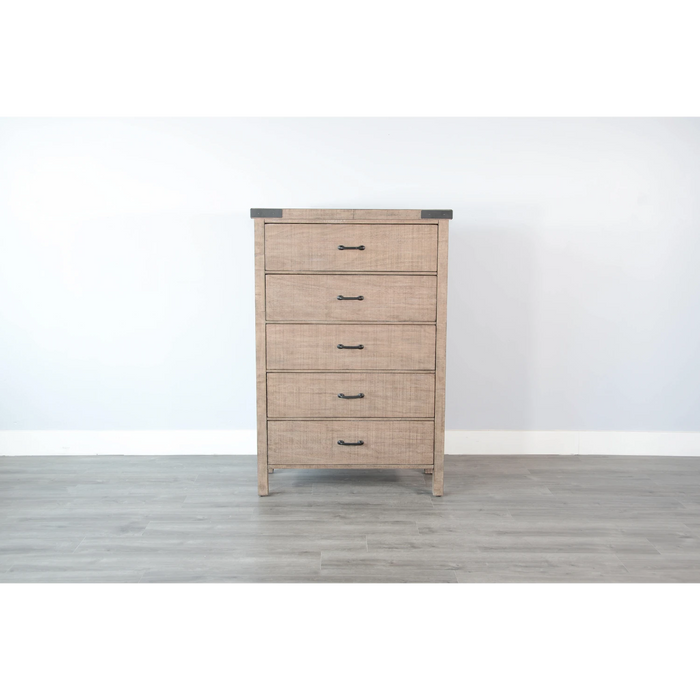 Sunny Designs Desert Rock Modern Mahogany Chest in Desert Rock/Light Brown Desert Rock