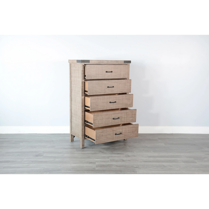 Sunny Designs Desert Rock Modern Mahogany Chest in Desert Rock/Light Brown Desert Rock