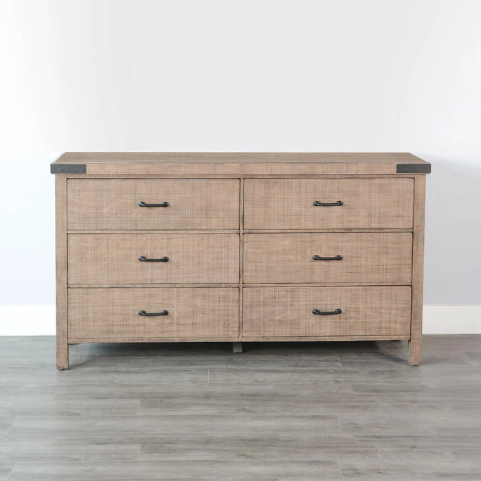 Sunny Designs Desert Rock Modern Mahogany Dresser in Desert Rock/Light Brown Desert Rock - Bed & Sofa Hub