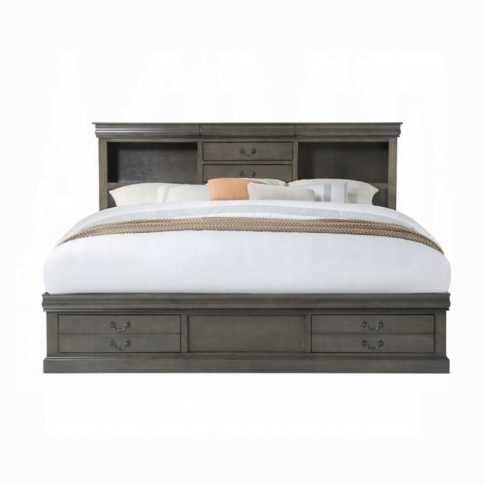 ACME Louis Philippe III EK Bed W/Storage