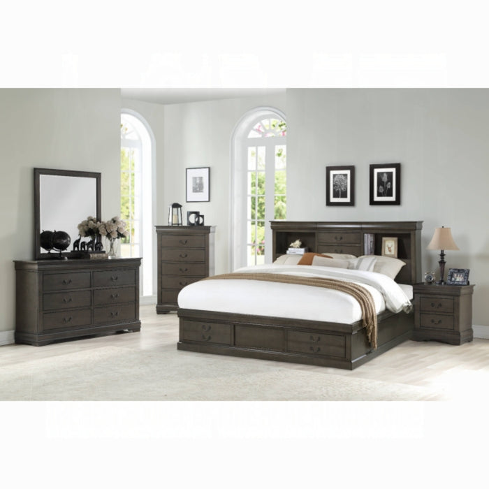 ACME Louis Philippe III EK Bed W/Storage