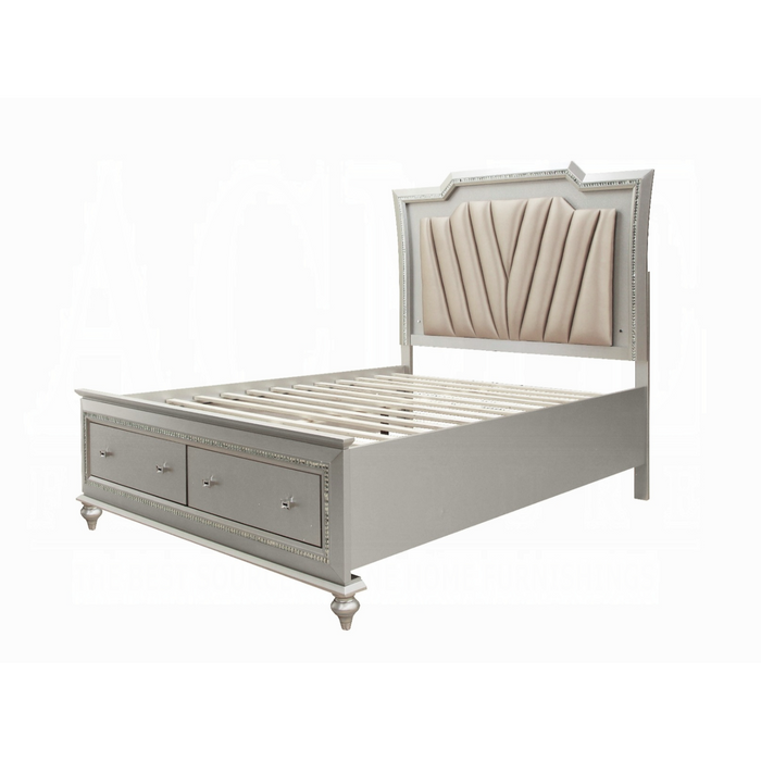 ACME Kaitlyn EK Bed W/Led & Storage