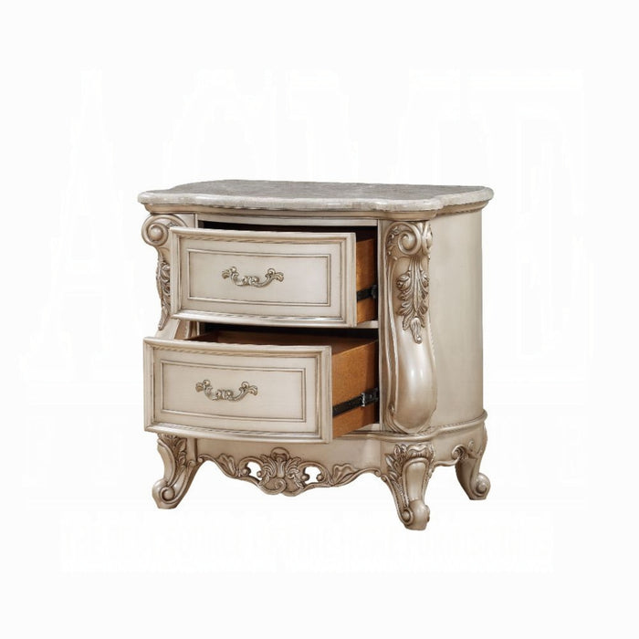 ACME Gorsedd Nightstand W/Marble Top