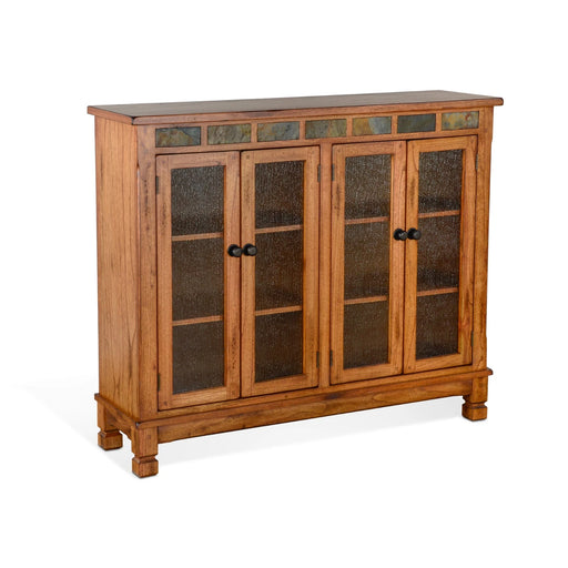 Sunny Designs Sedona 42" Adjustable Shelf Wood Bookcase in Rustic Oak - Bed & Sofa Hub