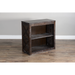 Sunny Designs Sofia 30" 2-shelf Farmhouse Wood Bookcase in Dark Brown European Dark - Bed & Sofa Hub