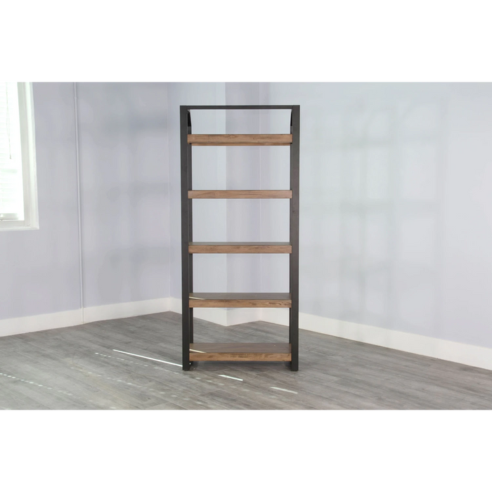 Sunny Designs Doe Valley Metal Frame Bookcase Buckskin - Bed & Sofa Hub
