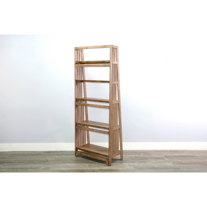 Sunny Designs  72" Mahogany Wood Folding Bookcase Desert Rock