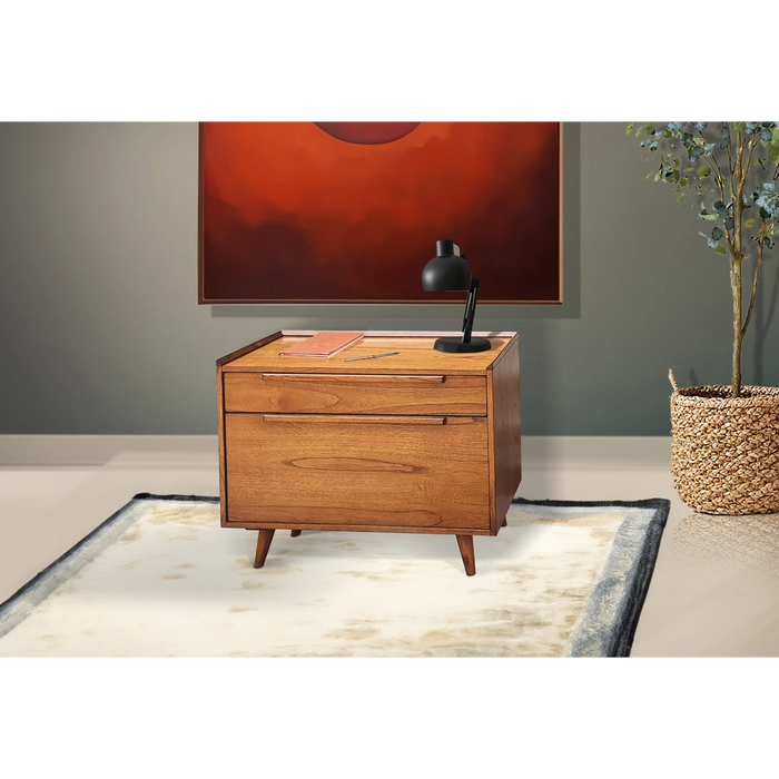 Sunny Designs Sunny Desigsn Mid-Century Lateral File Cabinet Cinnamon - Bed & Sofa Hub