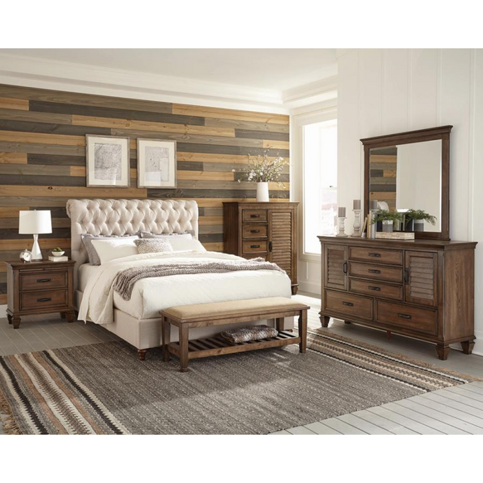 Coaster Devon 4-piece Bedroom Set Burnished Oak