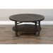 Sunny Designs Homestead 38" Mahogany Wood & Metal Coffee Table in Tobacco Leaf - Bed & Sofa Hub
