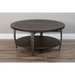 Sunny Designs Homestead 38" Mahogany Wood & Metal Coffee Table in Tobacco Leaf - Bed & Sofa Hub