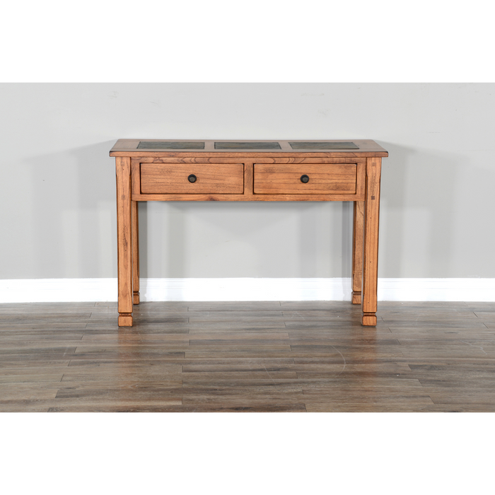 Sunny Designs Sedona 48" Transitional Wood Sofa Table in Rustic Oak