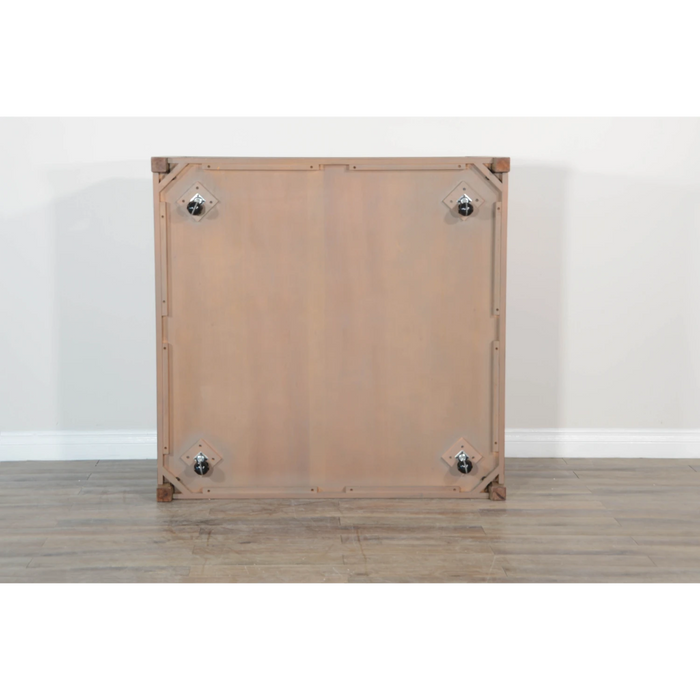 Sunny Designs Doe Valley Mahogany Wood Coffee Table with Casters in Light Brown Buckskin