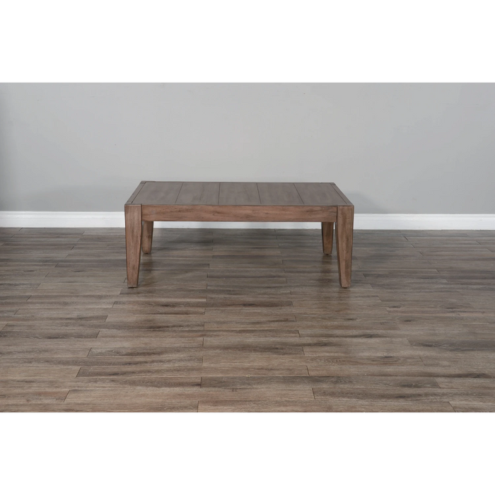 Sunny Designs Doe Valley 48" Mahogany Wood Coffee Table in Taupe Brown Buckskin - Bed & Sofa Hub