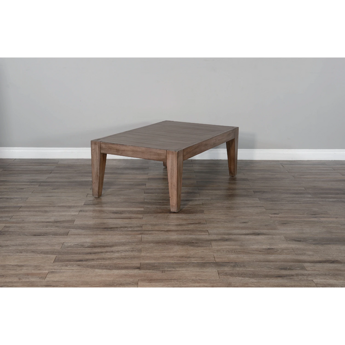 Sunny Designs Doe Valley 48" Mahogany Wood Coffee Table in Taupe Brown Buckskin - Bed & Sofa Hub