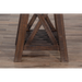 Sunny Designs Vivian 24" Farmhouse Mahogany Wood End Table in Dark Brown Raisin - Bed & Sofa Hub