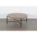 Sunny Designs Round 39" Distressed Coffee Table Weathered Brown - Bed & Sofa Hub
