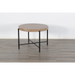 Sunny Designs Round 28" Distressed End Table Weathered Brown - Bed & Sofa Hub