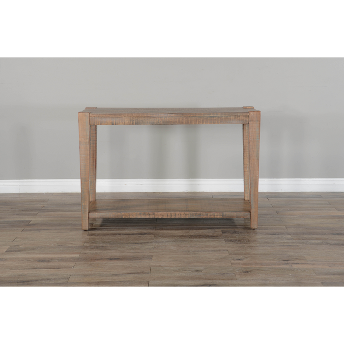 Sunny Designs 48" Sleek and Modern Wood Sofa Table in Weathered Brown