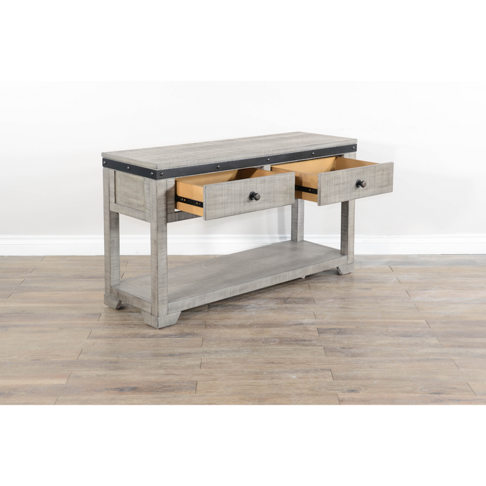 Sunny Designs Traditional Mahogany Wood Sofa Table in Alpine Gray