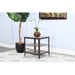 Sunny Designs San Diego Metal & Solid Wood End Table in Antique Brown - Bed & Sofa Hub