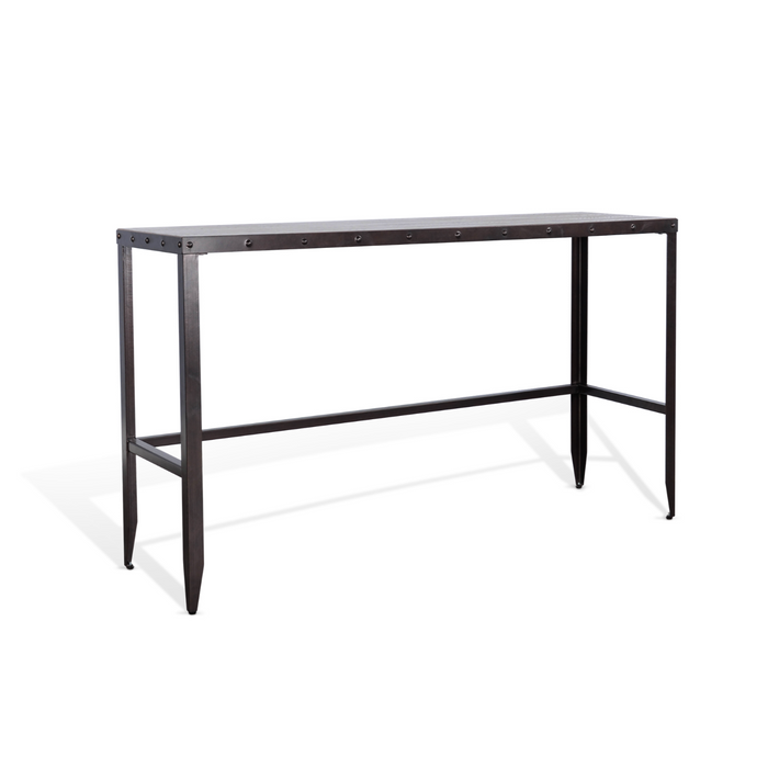 Sunny Designs San Diego Wood and Metal Sofa Bar Table Antique Brown