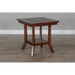 Sunny Designs Santa Fe 25" Mahogany Wood End Table in Dark Chocolate - Bed & Sofa Hub