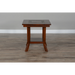 Sunny Designs Santa Fe 25" Mahogany Wood End Table in Dark Chocolate - Bed & Sofa Hub