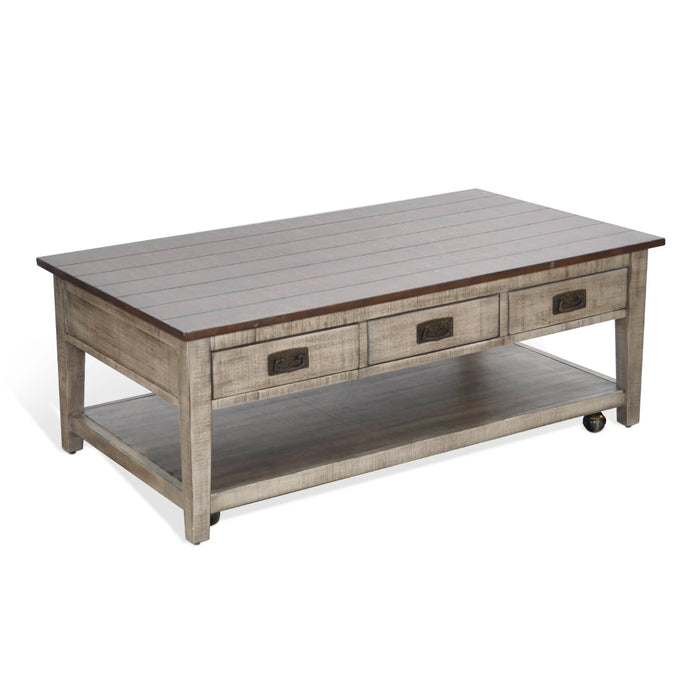 Sunny Designs Coffee Table Tobacco Leaf and Alpine Grey - Bed & Sofa Hub