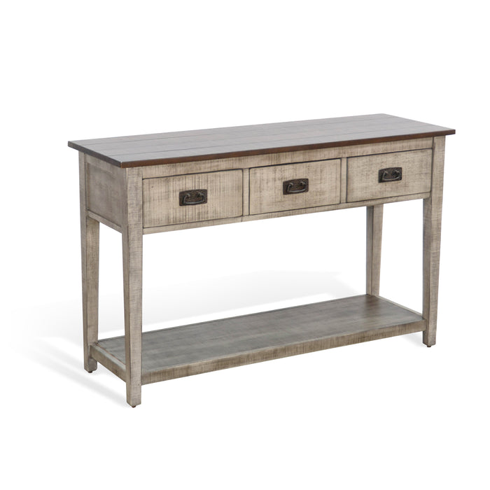 Sunny Designs Sofa Table Tobacco Leaf and Alpine Grey