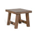 Sunny Designs Doe Valley 25" Mahogany Wood End Table in Taupe Brown Buckskin - Bed & Sofa Hub