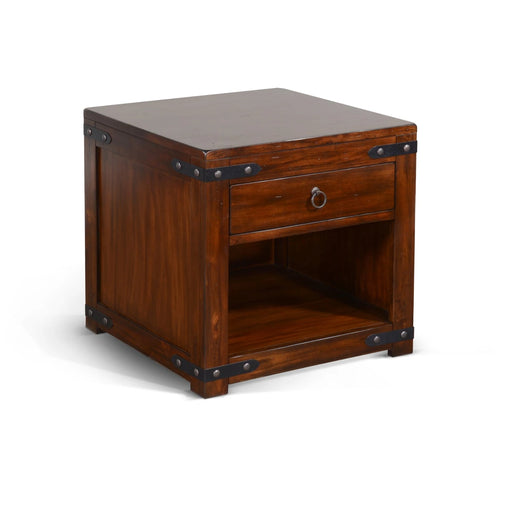 Sunny Designs Santa Fe End Table Dark Chocolate - Bed & Sofa Hub