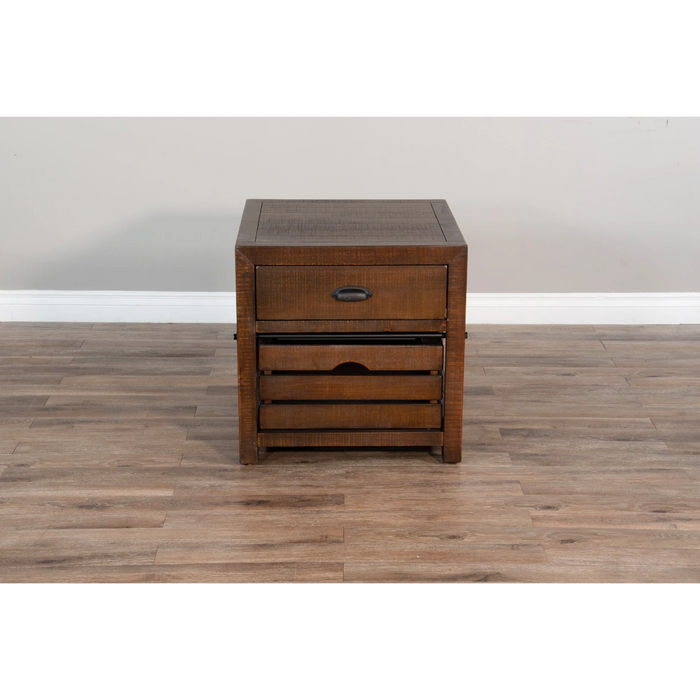 Sunny Designs Homestead End Table Tobacco Leaf - Bed & Sofa Hub