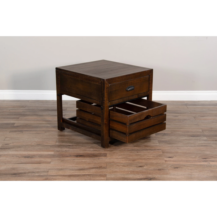 Sunny Designs Homestead End Table Tobacco Leaf - Bed & Sofa Hub
