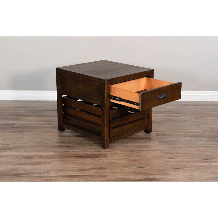 Sunny Designs Homestead End Table Tobacco Leaf - Bed & Sofa Hub