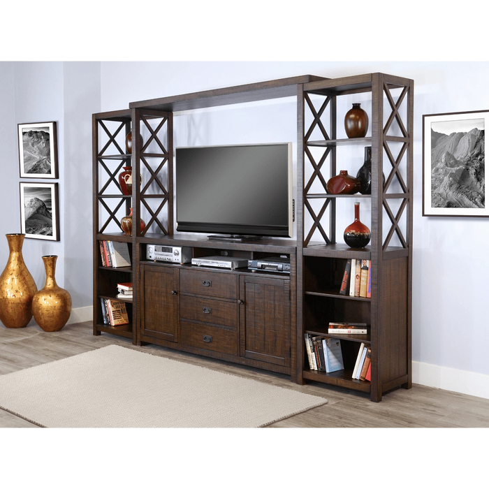 Sunny Designs Homestead Entertainment Wall (66,B,2xP) Tobacco Leaf - Bed & Sofa Hub
