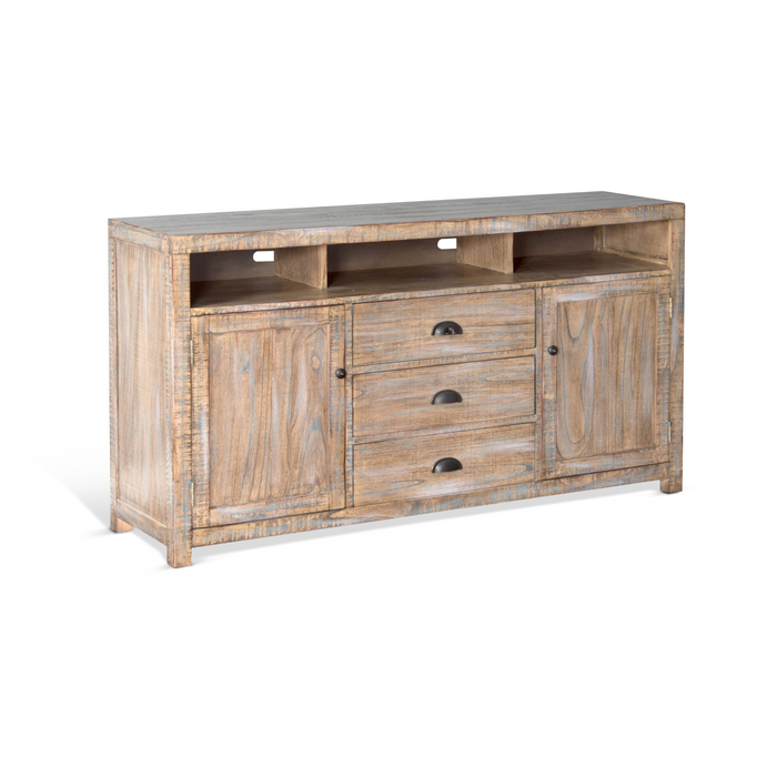 Sunny Designs  66" TV Console Weathered Brown